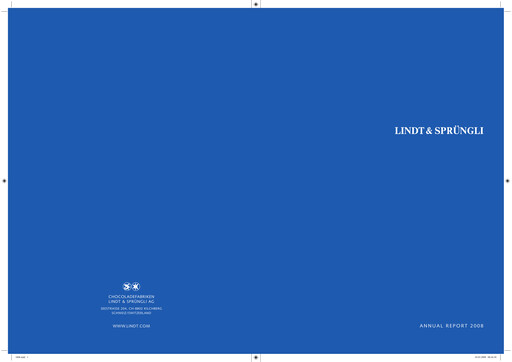 Thumbnail Chocoladefabriken Lindt & Sprüngli Annual Report 2008