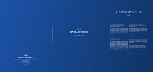 Thumbnail Chocoladefabriken Lindt & Sprüngli Annual Report 2012