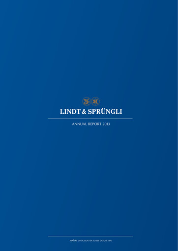 Thumbnail Chocoladefabriken Lindt & Sprüngli Annual Report 2013