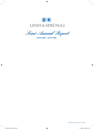 Miniature Chocoladefabriken Lindt & Sprüngli Rapport semestriel 2006-h1