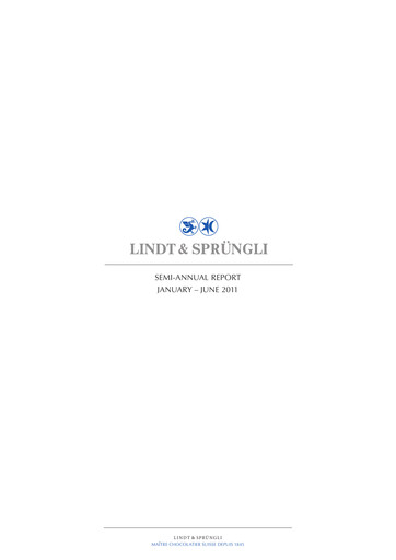 Miniature Chocoladefabriken Lindt & Sprüngli Rapport semestriel 2011-h1