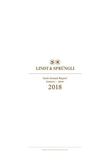 Miniature Chocoladefabriken Lindt & Sprüngli Rapport semestriel 2018-h1