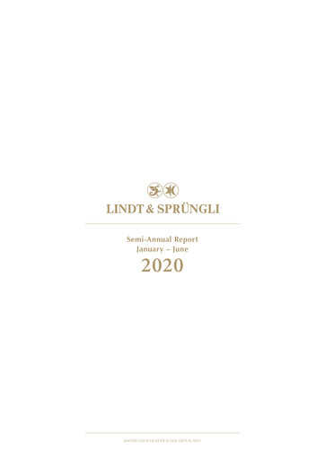 Miniature Chocoladefabriken Lindt & Sprüngli Rapport semestriel 2020-h1