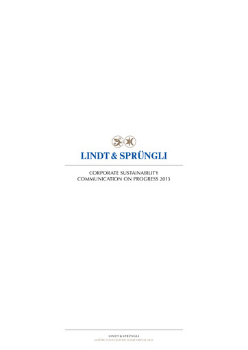 Miniature Chocoladefabriken Lindt & Sprüngli Rapport de durabilité 2013