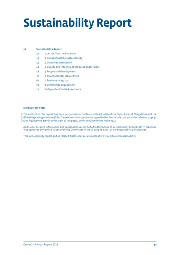 Thumbnail Cembra Money Bank Sustainability Report 2023