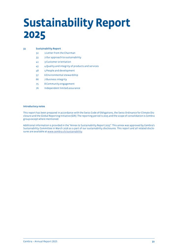 Thumbnail Cembra Money Bank Sustainability Report 2025