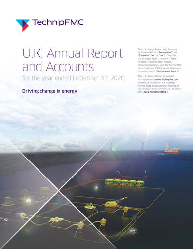 Thumbnail TechnipFMC
 Annual Report 2020