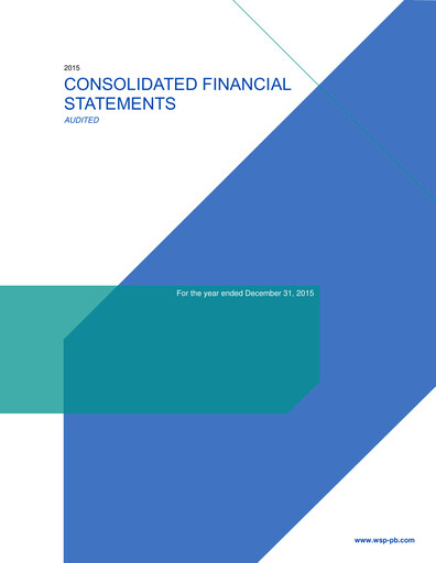 Thumbnail WSP Global
 Financial Statement 2015