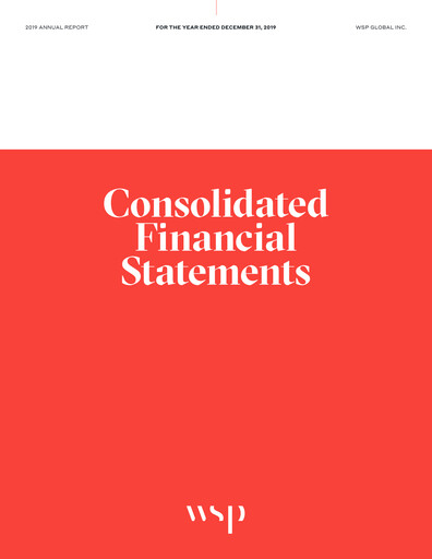 Thumbnail WSP Global
 Financial Statement 2019