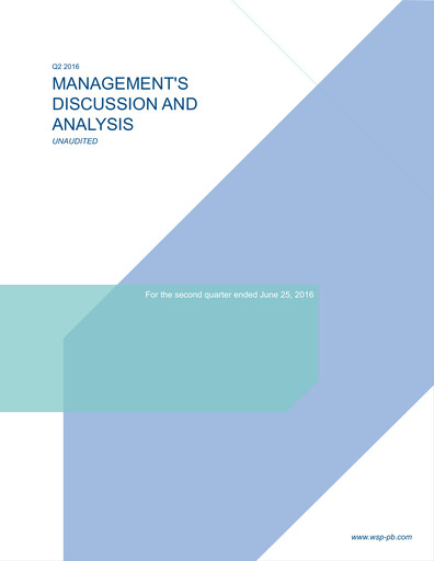 Thumbnail WSP Global
 Quarterly Report 2016-q2