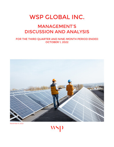 Thumbnail WSP Global
 Quarterly Report 2022-q3