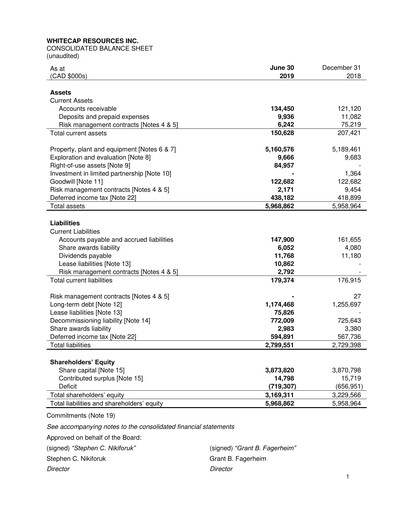 Thumbnail Whitecap Resources Quarterly Report 2019-q2