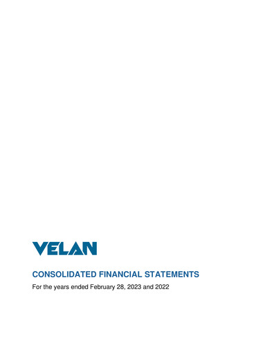 Thumbnail Velan Financial Statement fy2023