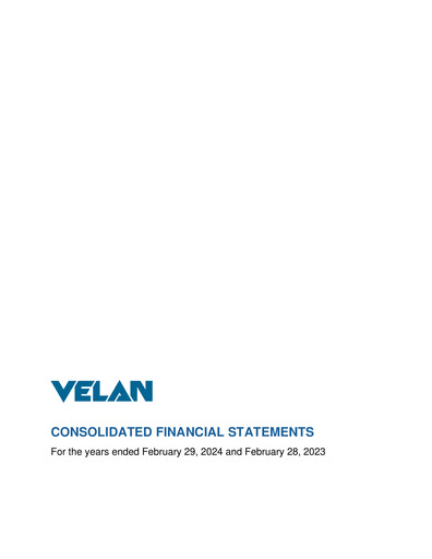 Thumbnail Velan Financial Statement fy2024