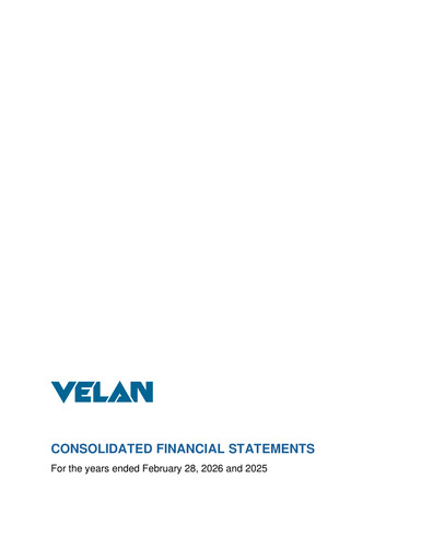 Miniature Velan Bilan financier fy2026