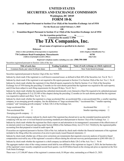 Thumbnail TJX Companies Annual Report 2025