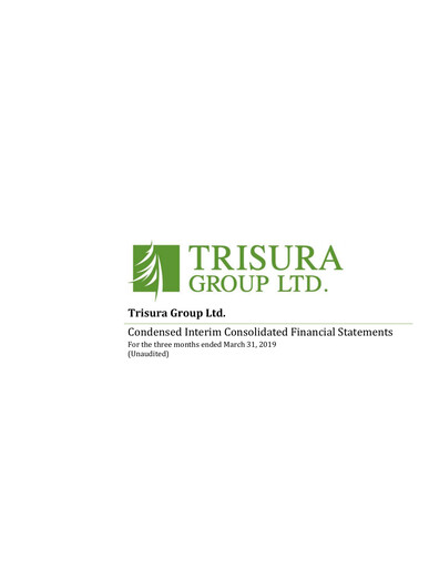 Thumbnail Trisura Group Quarterly Report 2019-q1