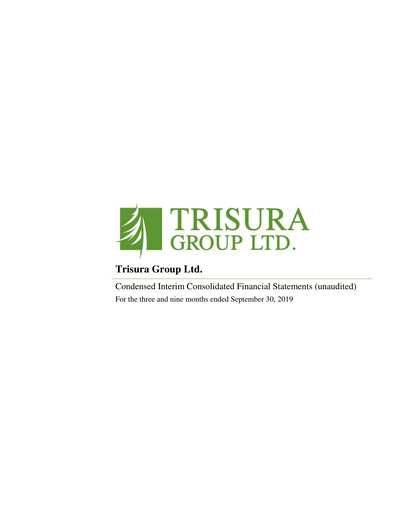 Thumbnail Trisura Group Quarterly Report 2019-q3