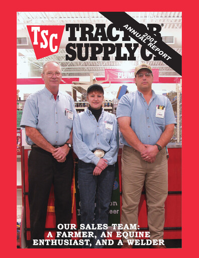 Thumbnail Tractor Supply Annual Report 2001