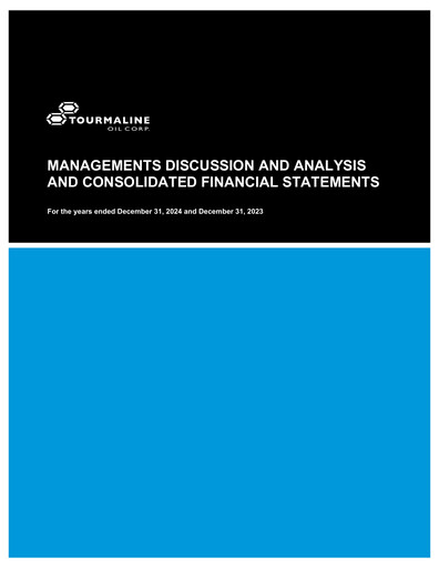 Thumbnail Tourmaline Oil
 Financial Statement 2024