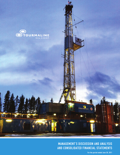 Thumbnail Tourmaline Oil
 Quarterly Report 2011-q2