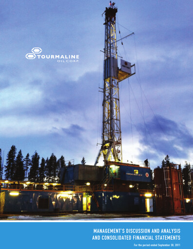 Thumbnail Tourmaline Oil
 Quarterly Report 2011-q3