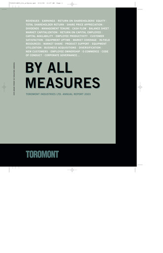 Thumbnail Toromont Annual Report 2003