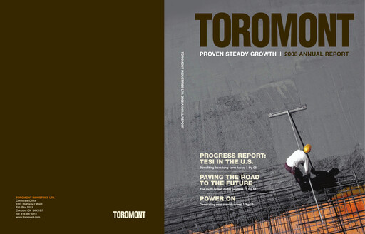 Thumbnail Toromont Annual Report 2008