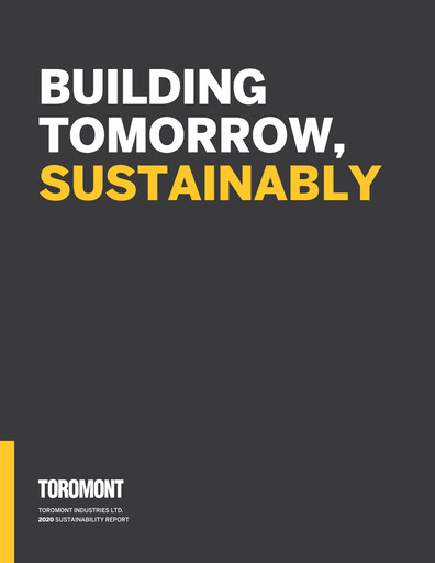 Thumbnail Toromont Sustainability Report 2020