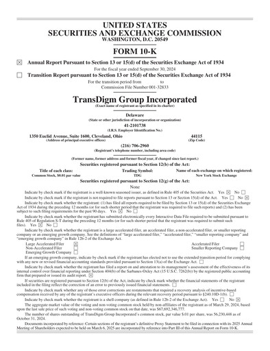 Thumbnail TransDigm Group Annual Report 2024