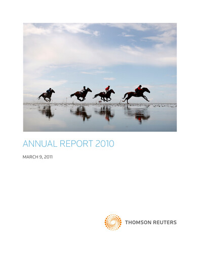 Thumbnail Thomson Reuters
 Annual Report 2010