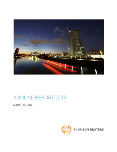 Thumbnail Thomson Reuters
 Annual Report 2013