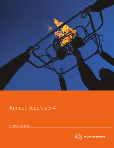 Thumbnail Thomson Reuters
 Annual Report 2014