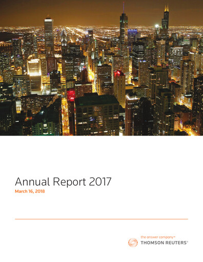 Thumbnail Thomson Reuters
 Annual Report 2017