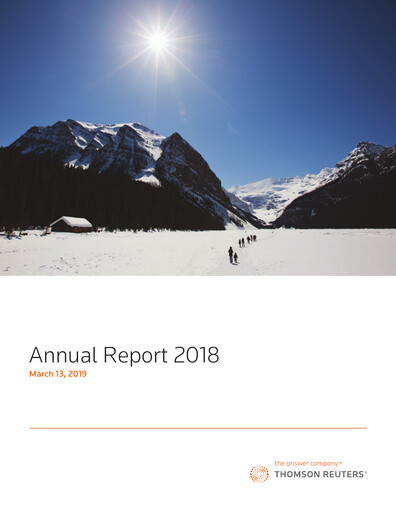 Thumbnail Thomson Reuters
 Annual Report 2018