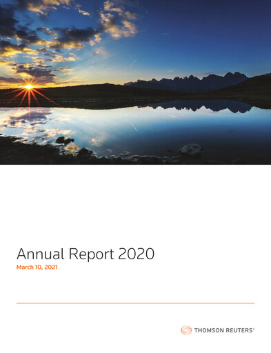 Thumbnail Thomson Reuters
 Annual Report 2020