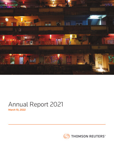 Thumbnail Thomson Reuters
 Annual Report 2021