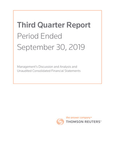Vorschaubild Thomson Reuters
 Quartalsbericht 2019-q3
