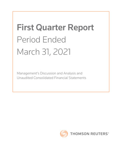 Vorschaubild Thomson Reuters
 Quartalsbericht 2021-q1