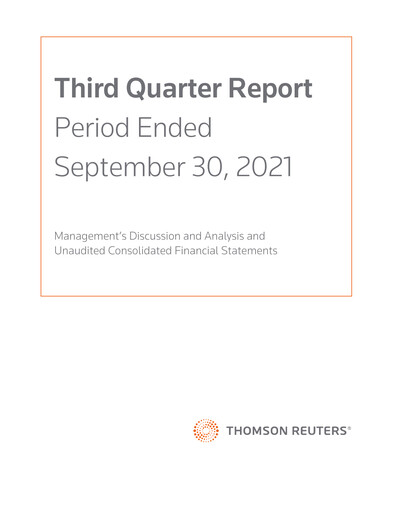 Vorschaubild Thomson Reuters
 Quartalsbericht 2021-q3