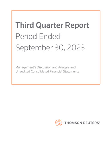 Vorschaubild Thomson Reuters
 Quartalsbericht 2023-q3