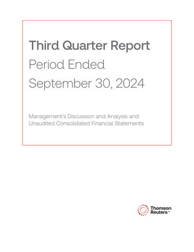 Vorschaubild Thomson Reuters
 Quartalsbericht 2024-q3