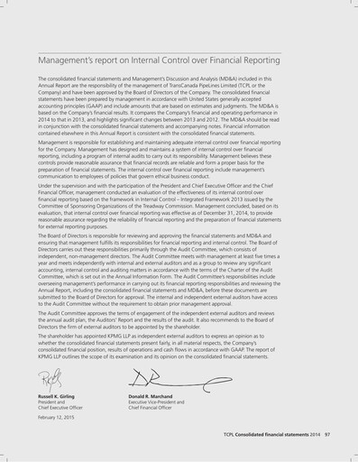 Vorschaubild TC Energy
 Finanzmitteilung 2014
