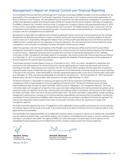 Thumbnail TC Energy
 Financial Statement 2016