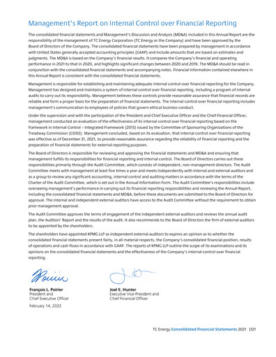 Thumbnail TC Energy
 Financial Statement 2021