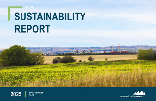 Thumbnail Tamarack Valley Energy Sustainability Report 2025