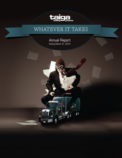 Thumbnail Taiga Building Products Annual Report 2013-2014