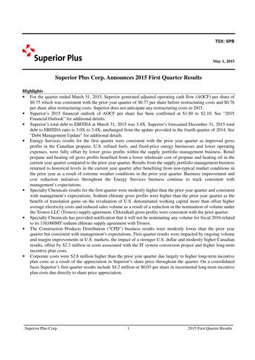Miniature Superior Plus Rapport trimestriel 2015-q1