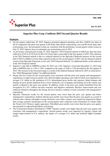 Miniature Superior Plus Rapport trimestriel 2015-q2