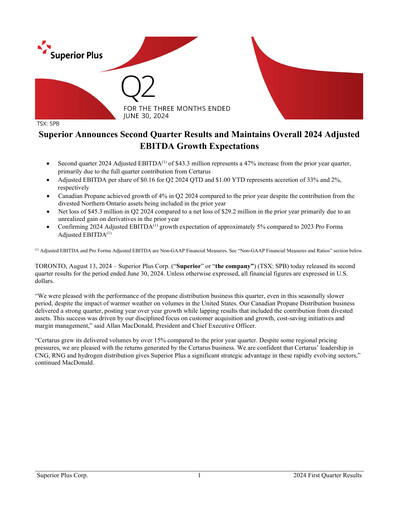 Miniature Superior Plus Rapport trimestriel 2024-q2